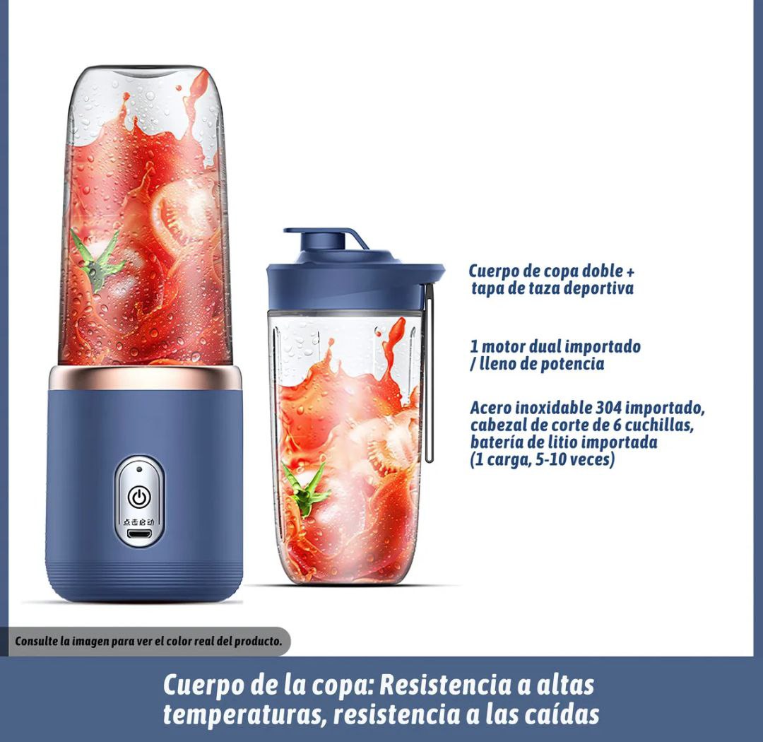 🔥 ¡Prepara Jugos y Batidos Frescos en Solo 30 Segundos! | Licuadora Portátil USB Maxi Professional