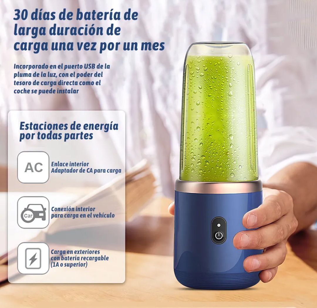 🔥 ¡Prepara Jugos y Batidos Frescos en Solo 30 Segundos! | Licuadora Portátil USB Maxi Professional