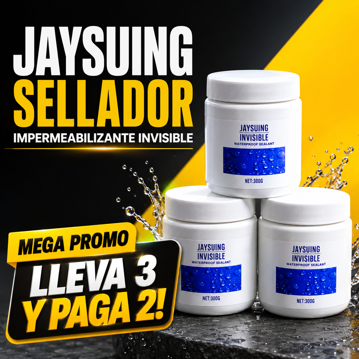 🔥 ¡MEGA PROMO! 🔥 LLEVA 3 Y PAGA 2 - SELLADOR IMPERMEABILIZANYE INVISIBLE - JAYSUING