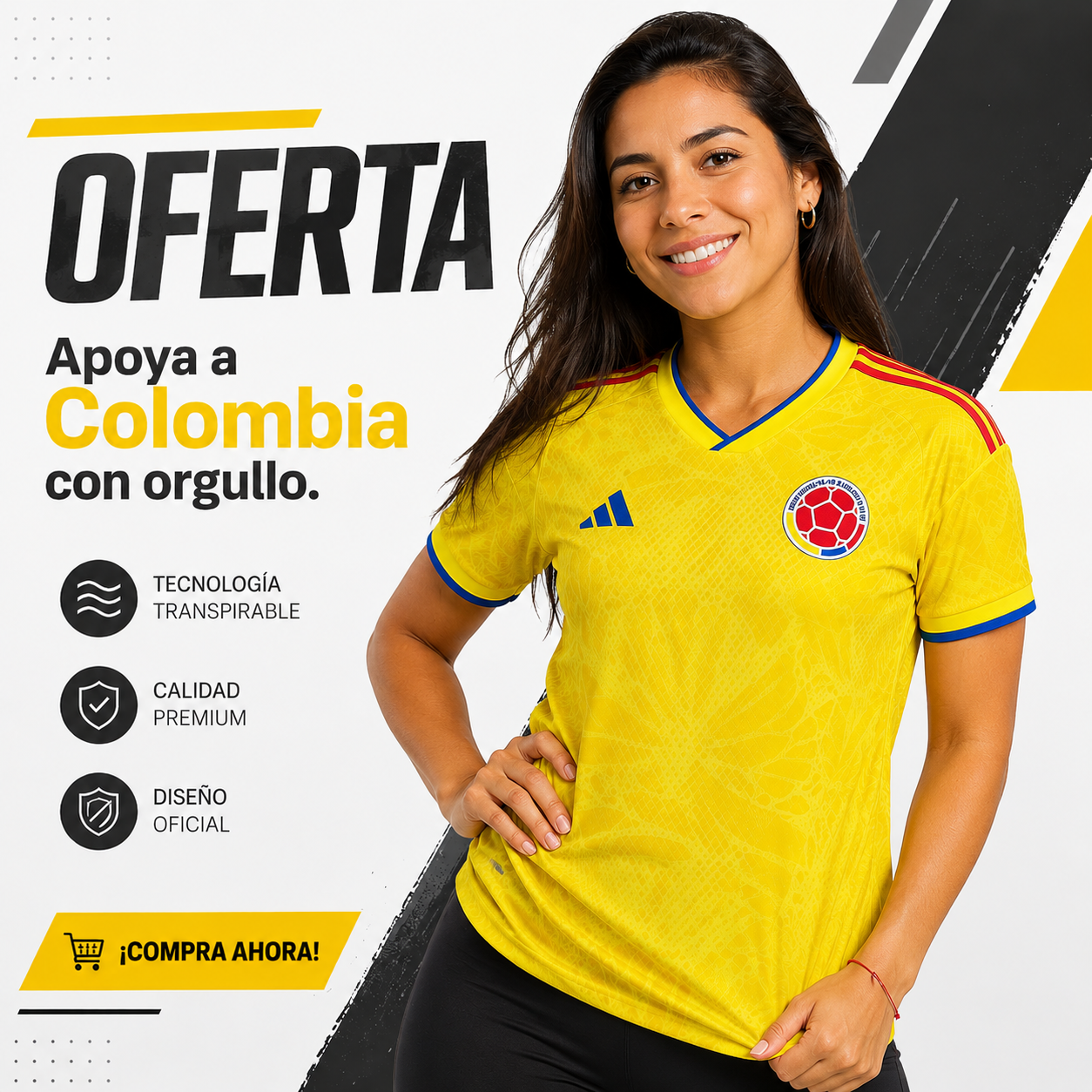 CAMISETA SELECCIÓN COLOMBIA 2026 - DAMA